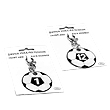Soccer Ball Metal Bag Tag N-202