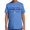 Florida Hawk FC Youth Short Sleeve Performance Shirt - Light Blue YST350-FHFCLB