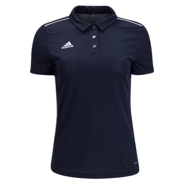 adidas Women's Core 18 Polo - Black - CE9039 - AuthenticSoccer.com