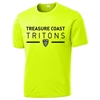 Treasure Coast Tritons Short Sleeve Performance Shirt - Neon Yellow TCT-ST350-NYw