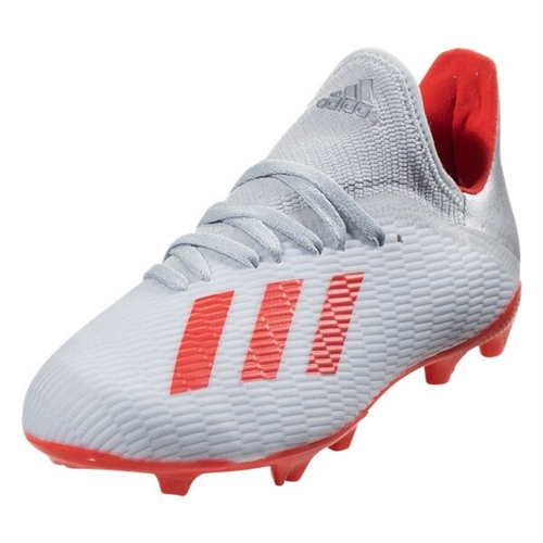 adidas Junior X 19.3 FG Silver MetallicHi Res Red adidas Junior X 19.3 FG Silver MetallicHi Res Red