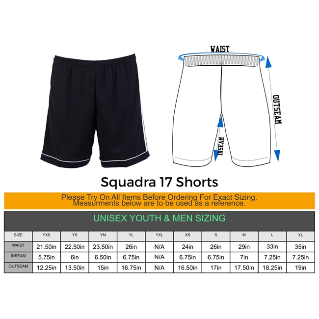 AC Delray adidas Squadra 17 Shorts - Black/White ACD-BK4766 -  AuthenticSoccer.com