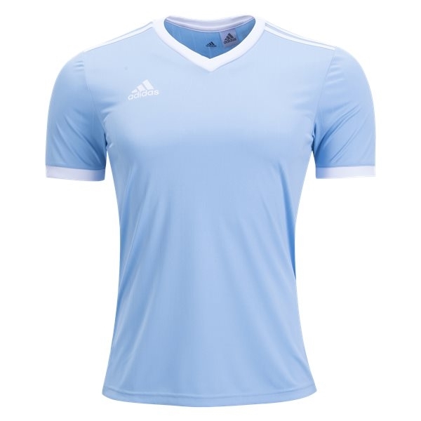 adidas blue and white soccer jersey