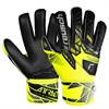 Reusch Junior Attrakt Infinity Finger Support Goalkeeper Gloves - Black/Safety Yellow/Silver 5472710BKNY