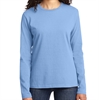 Port & Company Ladies Core Cotton Long Sleeve T-Shirt - Light Blue LPC54LS-LB
