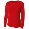 A4 Women's Cooling Performance LS Crew - Scarlet NW3002SC