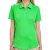 adidas Women's 3 Strip Shoulder Polo - Solar Lime A235SL