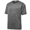 Sport Tek Heather Shirt - Grey/Black/Electric ST390-GRBE