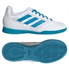 adidas Junior Super Sala 2 IN - Cloud White/Bold Aqua Indoor Soccer Shoe GZ2561