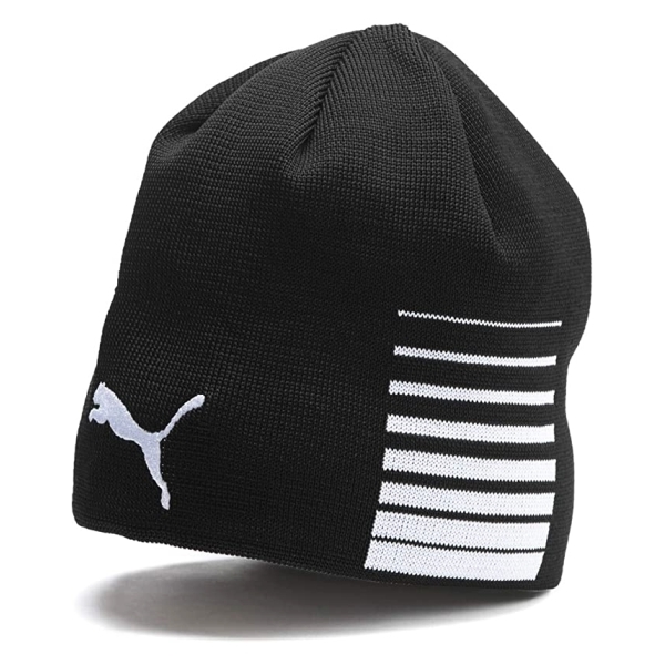 Puma Reversible Beanie - Black/White 022357-03 - AuthenticSoccer.com