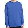 Port & Company Cotton Youth Long Sleeve T-Shirt - Blue PC54YLS-Blu