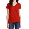 Gildan 5V00L Cotton Women's V-Neck T-Shirt - Red 5V00LRed