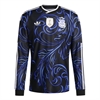 adidas Argentina Authentic Long Sleeve Away Jersey 2026 - Black/Lucid Blue/Blue Burst KB0643