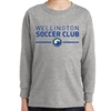 Wellington Soccer Club Youth Long Sleeve T-Shirt - Sport Grey WWSC-5400B-G