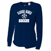 Florida Hawks FC Women's UV LS Performance Tee - Ball Design - Navy FHFC-NW3002NV2