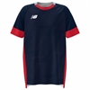 New Balance Youth Audazo Goalkeeper Short Sleeve Jersey - Navy/Light Blue/Red YT35604NV
