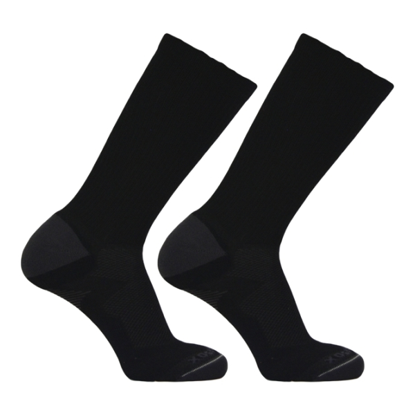 Pearsox Crew Soccer Sock - Black - AuthenticSoccer.com