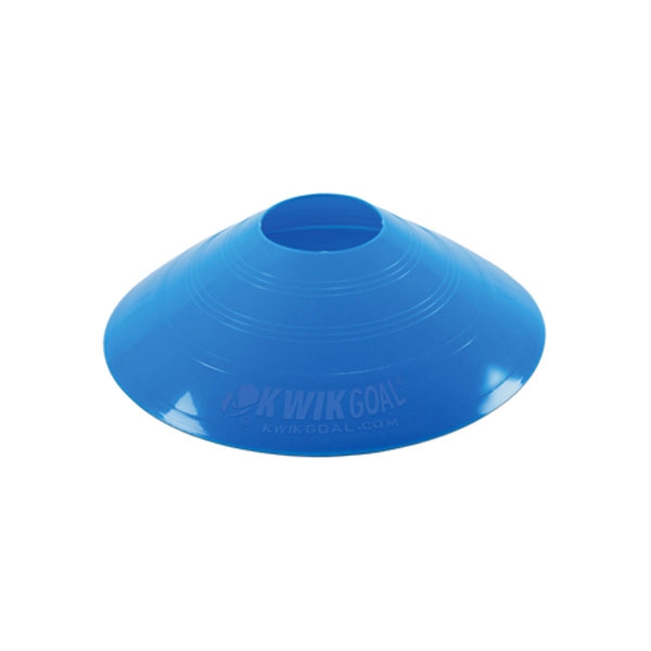 Kwik Goal Small Disc Cones - Pack Of 25 White Soccer Cones For Drills, Training, Sports & Kids Games