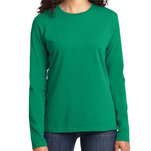 Port & Company Ladies Long Sleeve Core Cotton Tee, Product