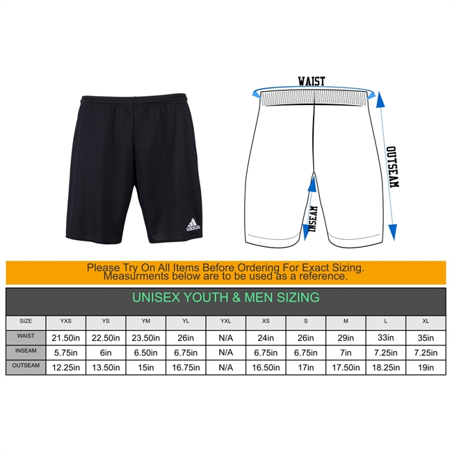 adidas youth parma 16 shorts size guide