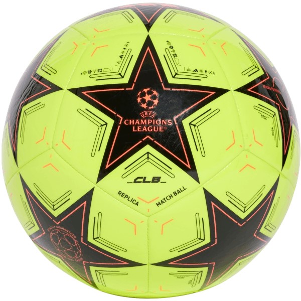 adidas UCL Club 24 Soccer Ball Solar Yellow Black IX4065 AuthenticSoccer