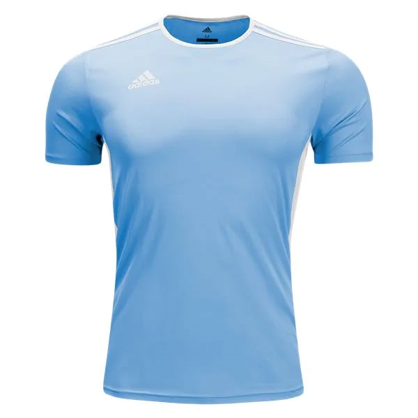 light blue and white soccer jersey