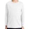 Gildan 5400 Cotton Youth Long Sleeve T-Shirt - White 5400B-Whi