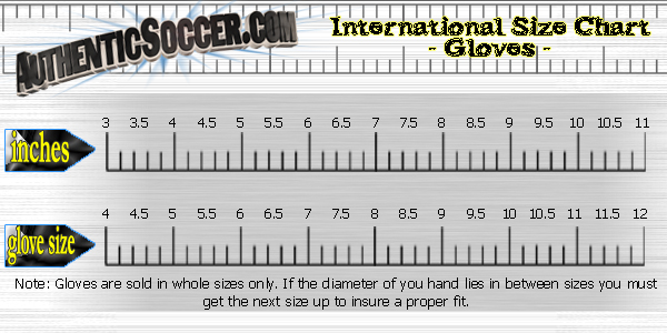 Size Chart For Football Gloves