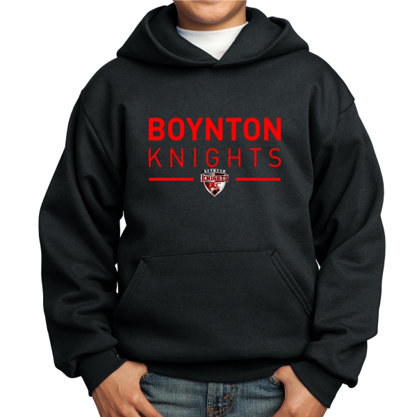 Boynton Knights Youth Hooded Sweatshirt - Black PC90YH