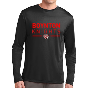 Boynton Knights FC Long Sleeve Performance Logo Shirt - Black ST350LS-BK