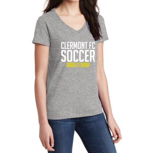 Clermont FC Women's V-Neck T-Shirt - Grey 5V00LGrey