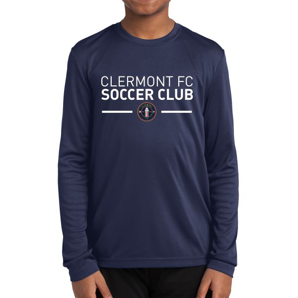 Clermont FC Youth Long Sleeve Performance Shirt - Navy YLST350Nav