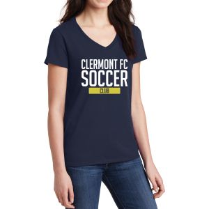 Clermont FC Women's V-Neck T-Shirt - Navy 5V00LNav