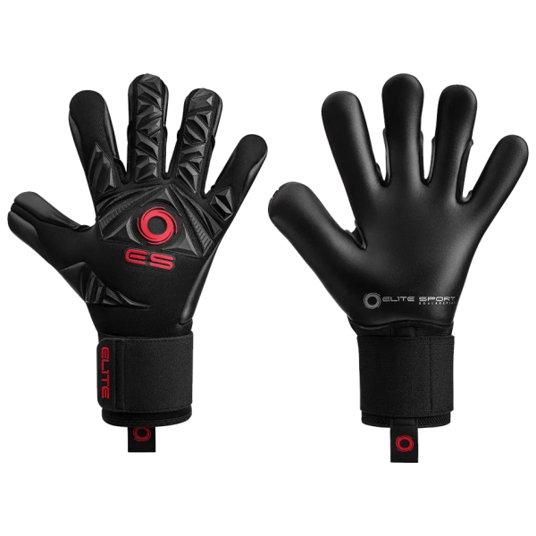 Elite Sport Revolution II Combi Goalkeeper Gloves - Black/Red 454BSB