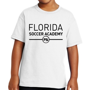 Florida Soccer Academy Youth T-Shirt - White FSA-5000Whi