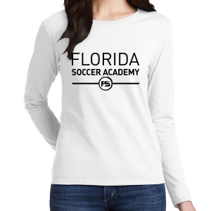 Florida Soccer Academy Women's Long Sleeve T-Shirt - White G5400L-Whi