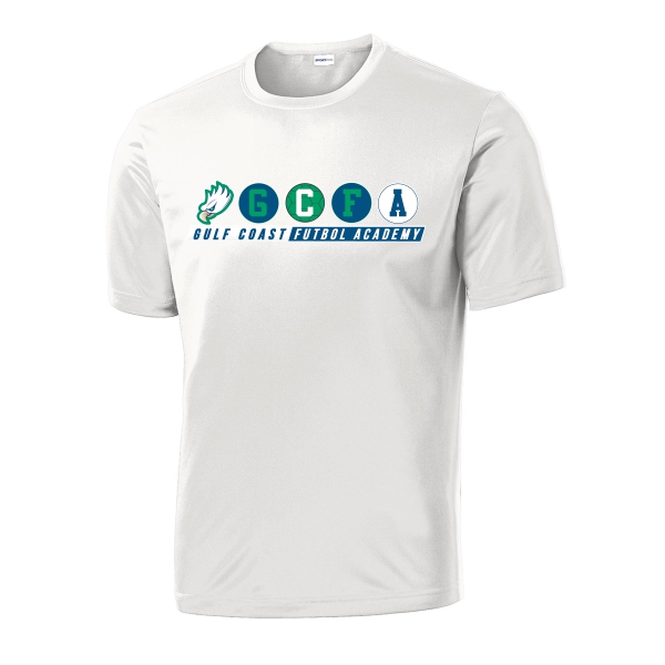 Gulf Coast Futbol Academy Performance Shirt - White GCFA-ST350W