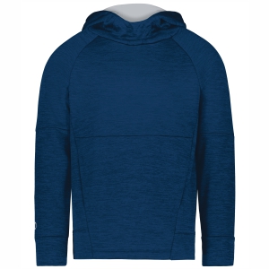 Holloway Youth All-Pro Performance Fleece Hoodie - Navy Heather/Silver 223680NV