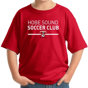 Hobe Sound Soccer Club Youth T-Shirt - Red 5000B-HS