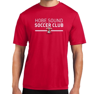 Hobe Sound Soccer Club Performance Shirt - Red ST350-Hobe
