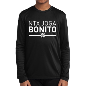 NXT Joga Bonito Youth Performance Long Sleeve Shirt - Black NXT-YST350LS