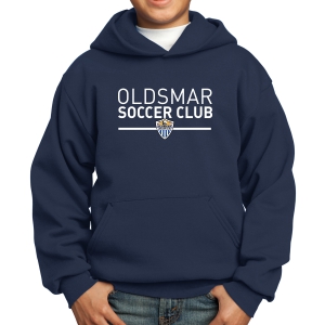 Oldsmar Soccer Club Youth Hooded Sweatshirt - Navy PC90YH-OSC
