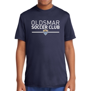 Oldsmar Soccer Club Youth Short Sleeve Performance Shirt - Navy YST350-OSC