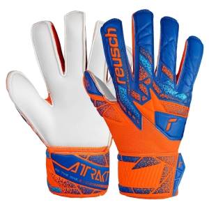 Reusch Junior Attrakt Grip Goalkeeper Gloves - Orange/Blue/White 5572815