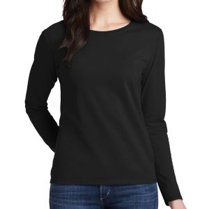 Gildan 5400L Cotton Women's Long Sleeve T-Shirt - Black 5400LBlk