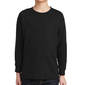 Gildan 5400 Cotton Youth Long Sleeve T-Shirt - Black 5400B