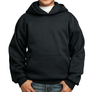 Youth Core Fleece Pullover Hooded Sweatshirt - Black PC90YHBlk