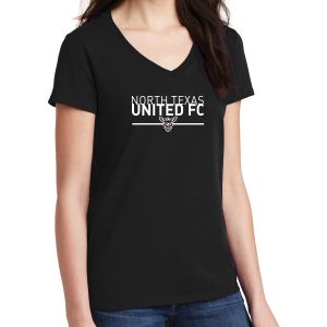 Texas United Women's V-Neck T-Shirt - Black 5V00LBTU