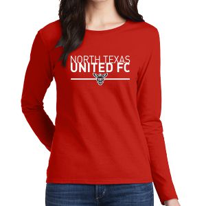 Texas United FC Women's Long Sleeve T-Shirt - Red G5400LRed