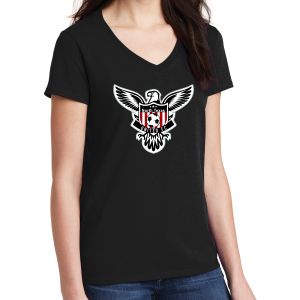 Texas United Women's V-Neck Logo T-Shirt - Black 5V00LBLTU